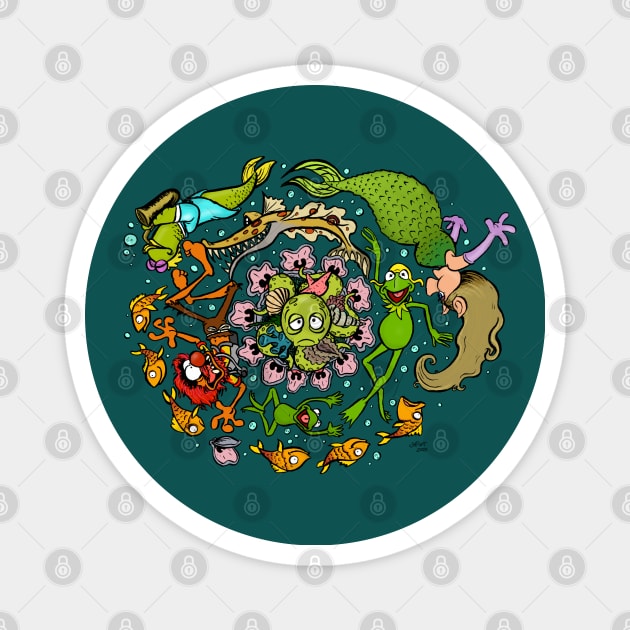 Octopus' Garden with the Muppets Magnet by UzzyWorks